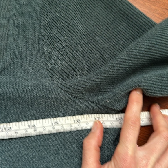 Madewell Women’s Ottoman Rib Square Neck Sweater in Midnight Green Medium - Picture 4 of 5